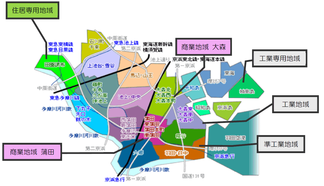 大田区エリアマップ
